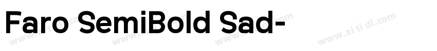 Faro SemiBold Sad字体转换